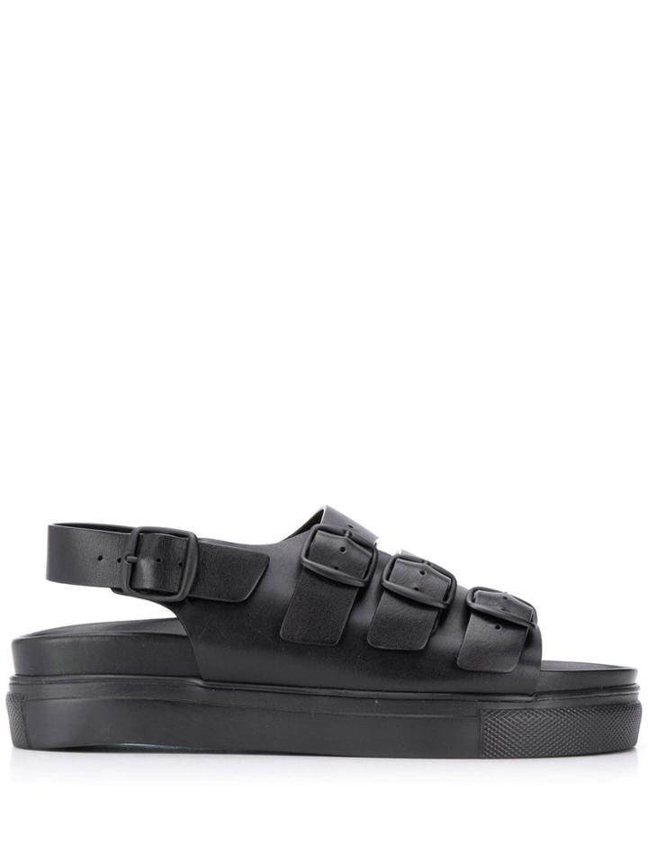 Neil Barrett Buckled Flat Sandals - Black