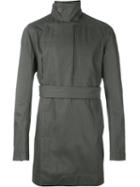 Rick Owens Peatrench Coat, Men's, Size: 52, Grey, Cotton/cupro
