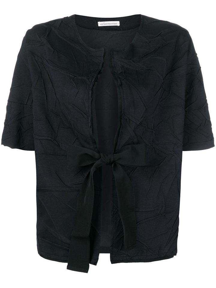 Stefano Mortari Wrinkled Effect Jacket - Blue