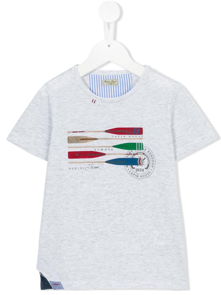 Lapin House Rowing Print T-shirt, Toddler Boy's, Size: 2 Yrs, Grey