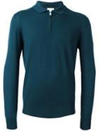 Brioni Zip Up Polo Shirt, Men's, Size: 54, Green, Wool