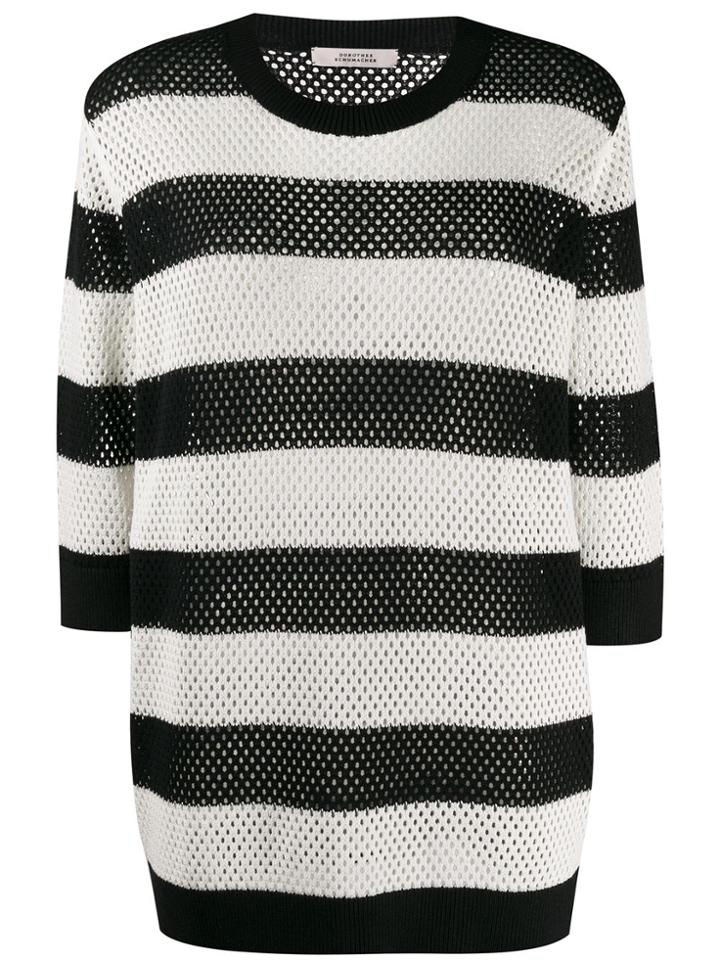 Dorothee Schumacher Knitted Striped Jumper - Black