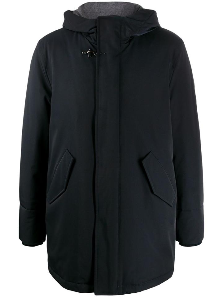Fay Hooded Mid-length Parka - Blue