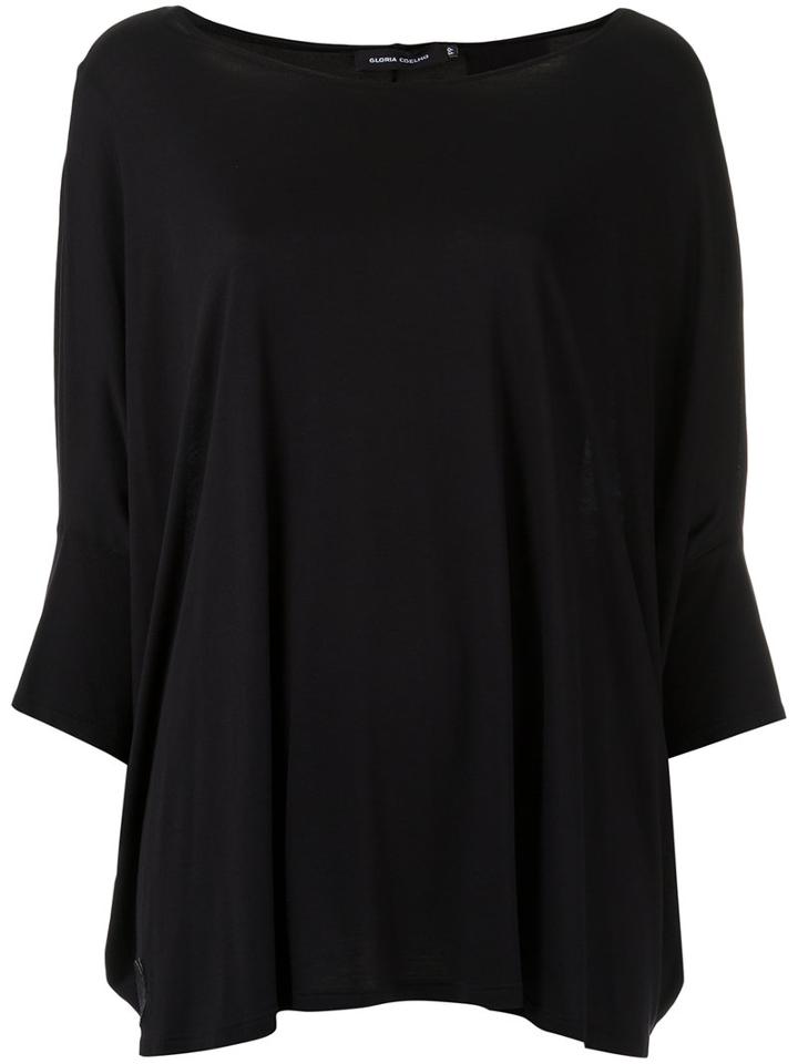 Gloria Coelho Boat Neck Blouse, Women's, Size: G, Black, Viscose