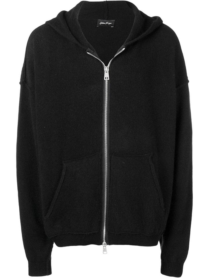 Andrea Ya'aqov Oversized Zip Hoodie - Black