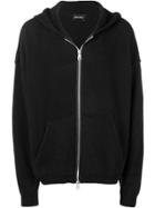 Andrea Ya'aqov Oversized Zip Hoodie - Black