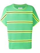 Maison Margiela Short-sleeve Striped Knitted Sweater - Green