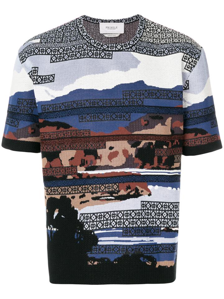 Pringle Of Scotland Postcard Landscape T-shirt - Multicolour