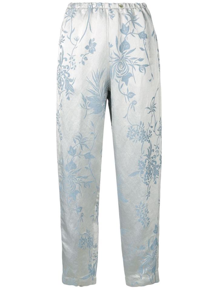 Forte Forte Elasticated Tapered Trousers - Blue
