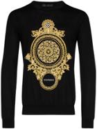 Versace Embroidered Baroque Sweatshirt - Black