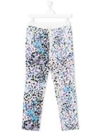 Roberto Cavalli Kids - Splatter Print Drawstring Trousers - Kids - Cotton/spandex/elastane - 14 Yrs, White