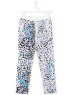 Roberto Cavalli Kids - Splatter Print Drawstring Trousers - Kids - Cotton/spandex/elastane - 14 Yrs, White
