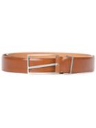 Maison Margiela Rectangular Buckle Belt, Men's, Size: 95, Brown, Calf Leather