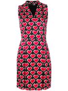 Love Moschino Heart Print Dress - Red