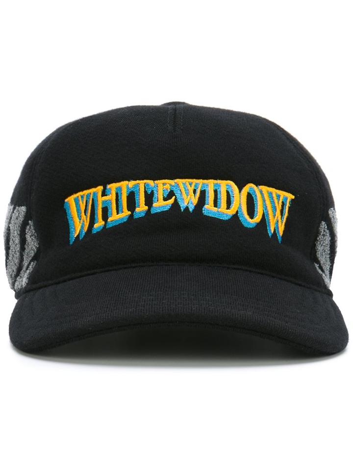 Moncler X Off-white Moncler X Off-white White Widow Embroidered Cap, Men's, Size: Large, Black, Cotton/polyester