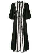 Andrew Gn Crochet Inserts Bell Sleeve Dress - Black