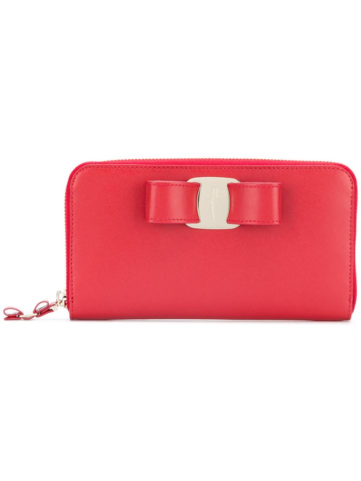 Salvatore Ferragamo Vara Bow Wallet - Red