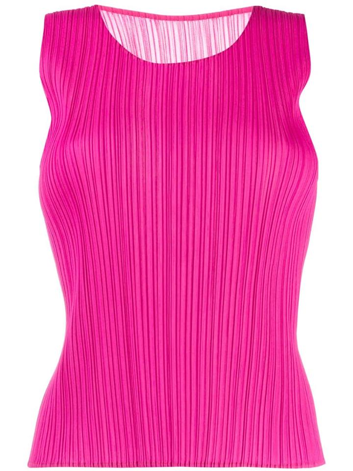 Pleats Please By Issey Miyake Slim Fit Top - Pink