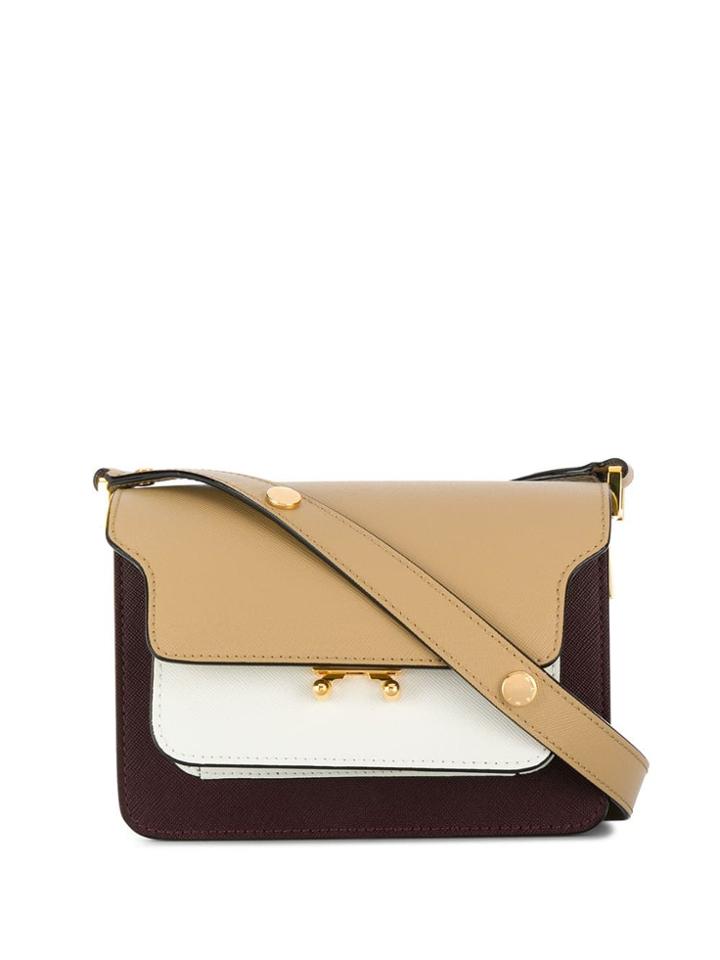 Marni Mini Tri-tone Trunk Bag - Brown