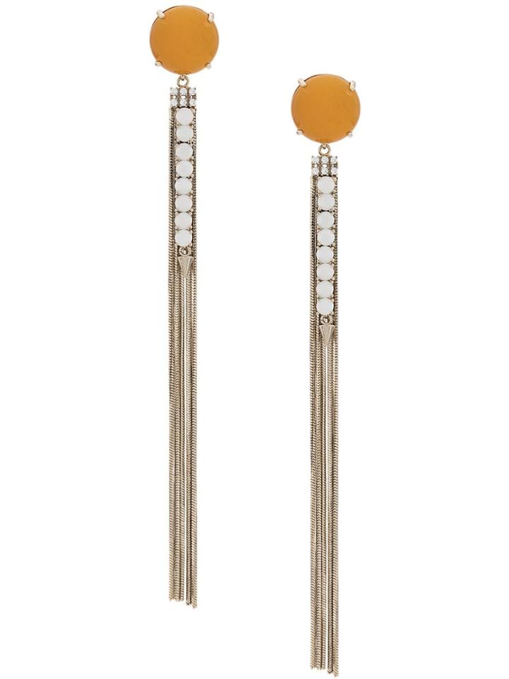 Iosselliani Fringed Long Earrings - Gold