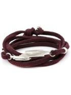 1-100 Serrated Bead Wrap Bracelet, Adult Unisex, Brown, Leather/sterling Silver