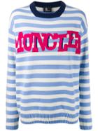 Moncler Grenoble Striped Logo Knit Sweater - White