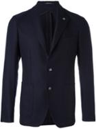 Tagliatore Two-button Blazer, Men's, Size: 52, Blue, Cupro/virgin Wool