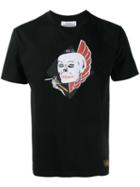 Neighborhood Skull Print T-shirt, Men's, Size: Large, Black, Cotton