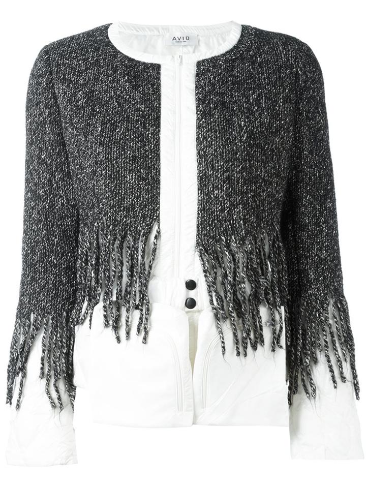 Aviù Fringed Detail Cardigan - White