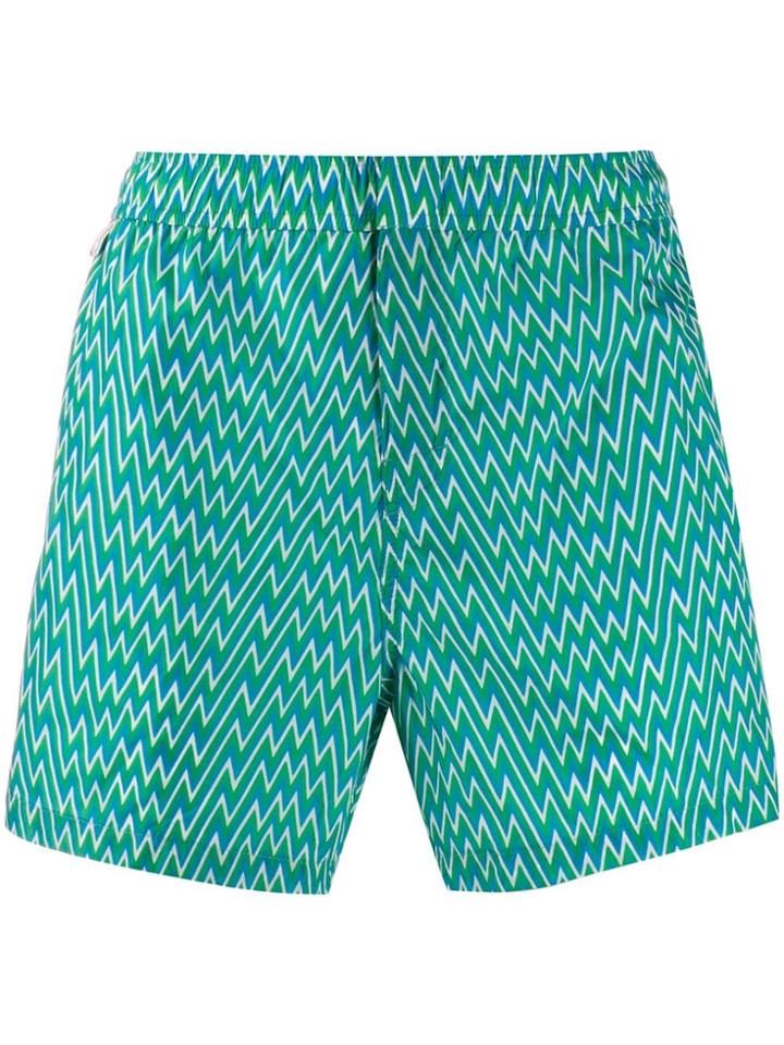 Missoni Mare Chevron Print Swim Shorts - Green