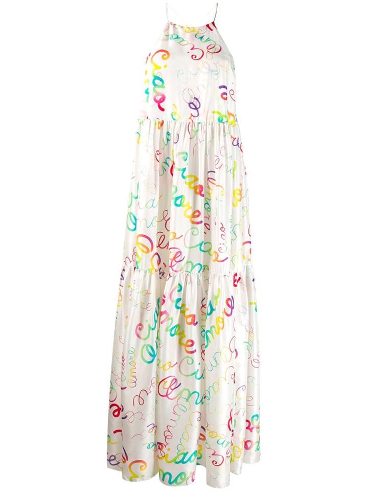 Giada Benincasa Printed Halter Neck Dress - White