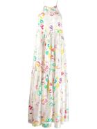 Giada Benincasa Printed Halter Neck Dress - White