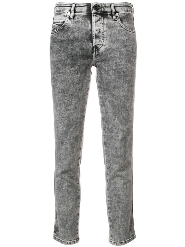 Diesel Cropped Super Skinny Jeans - Black