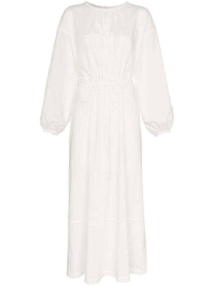 Matteau Side Split Cotton Dress - White