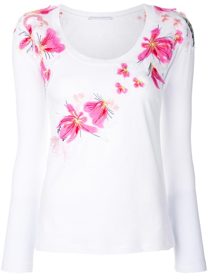 Ermanno Scervino Floral Embroidered Top - White