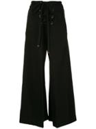 Maison Mihara Yasuhiro Lace-up Trousers - Black