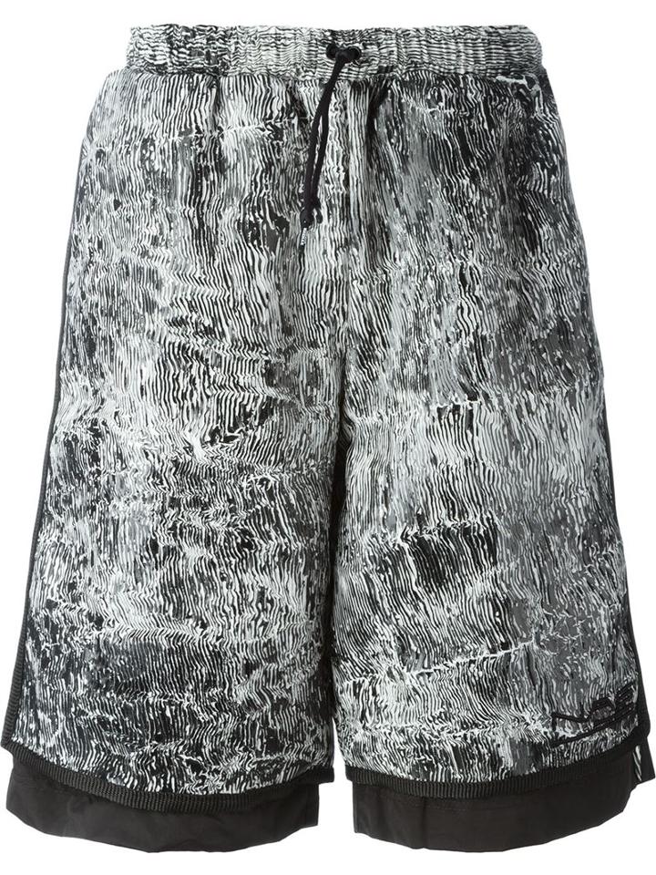 Nasir Mazhar Snakeskin Print Layer Shorts