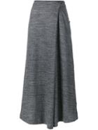 1205 Cotton Asymmetric Wrap Skirt