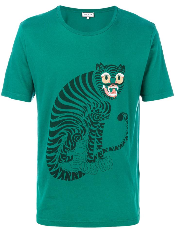 Paul & Joe Tiger Print T-shirt - Green
