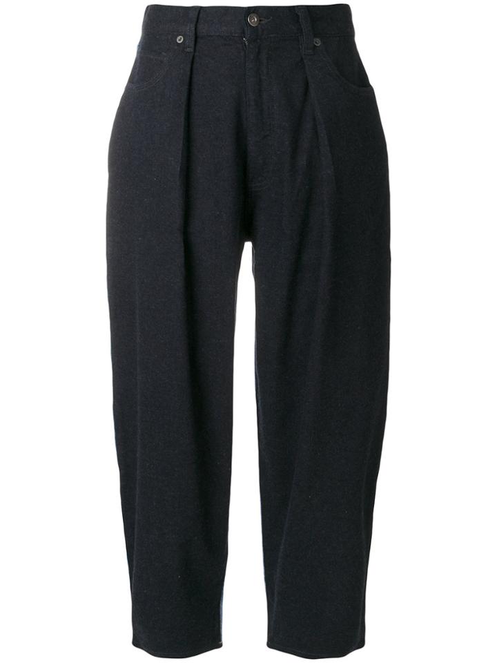 Levi's: Made & Crafted Reversible Cropped Jeans - Blue