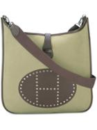 Hermès Vintage Perforated Logo Patch Shoulder Bag, Women's, Green
