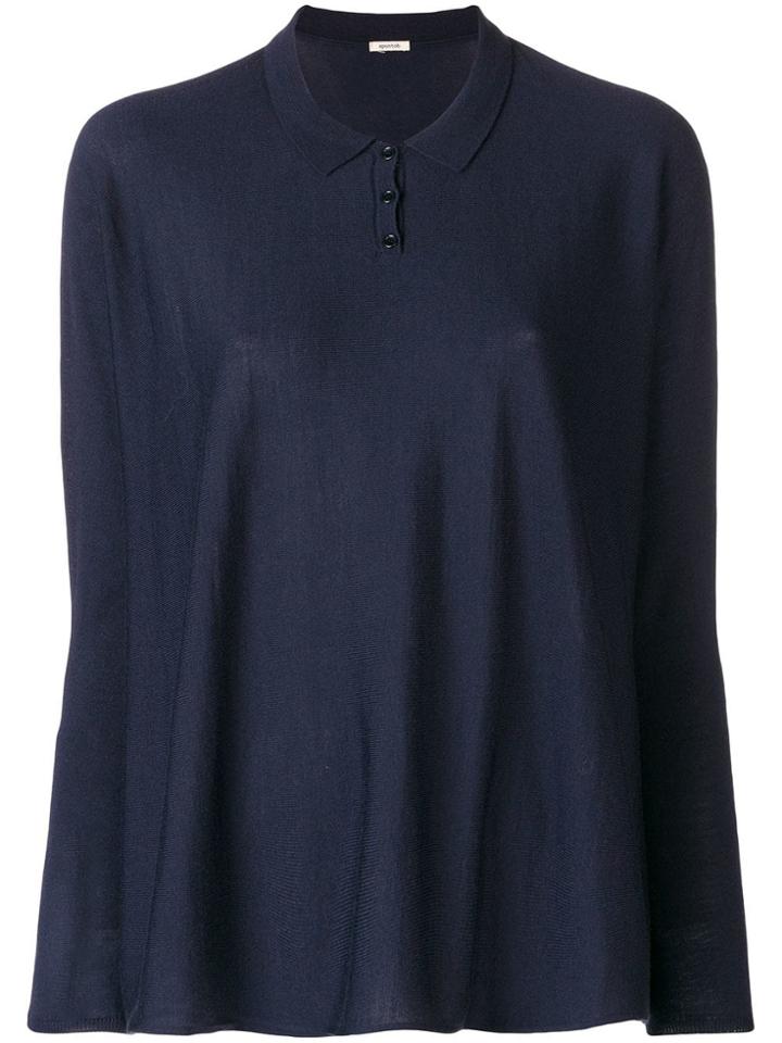 Apuntob Oversized Polo Shirt - Blue