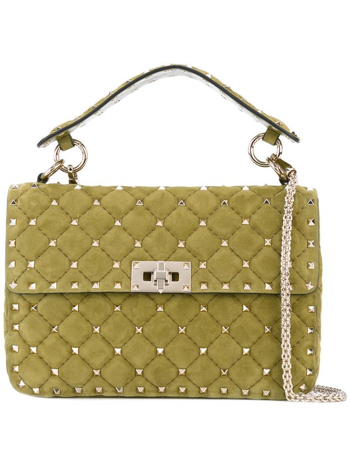 Valentino - Valentino Garavani Rockstud Spike Crossbody Bag - Women - Calf Leather - One Size, Green, Calf Leather