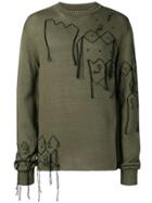 Jil Sander Stitch Detail Slouchy Sweater - Green