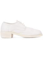 Guidi Chunky Heel Lace-up Shoes - White