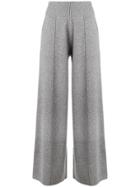 Pringle Of Scotland Knitted Flared Trousers - Grey