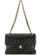 Chanel Vintage Double Face Quilted Shoulder Bag, Women's, Black