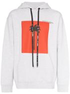 Palm Angels Big Palm Graphic Hoodie - Grey