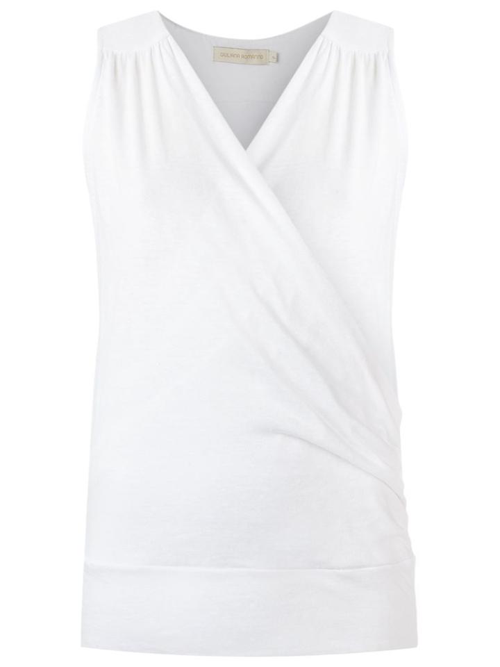 Giuliana Romanno Sleeveless V-neck Blouse