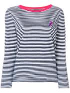 Ps By Paul Smith Striped Dinosaur Logo Jersey Top - Blue